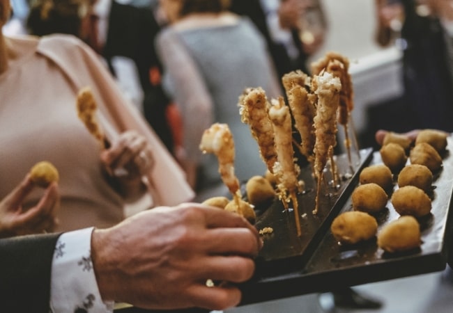 comida para una boda